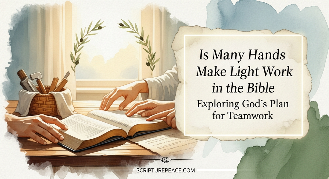 Is Many Hands Make Light Work in the Bible Exploring Gods Plan for Teamwork