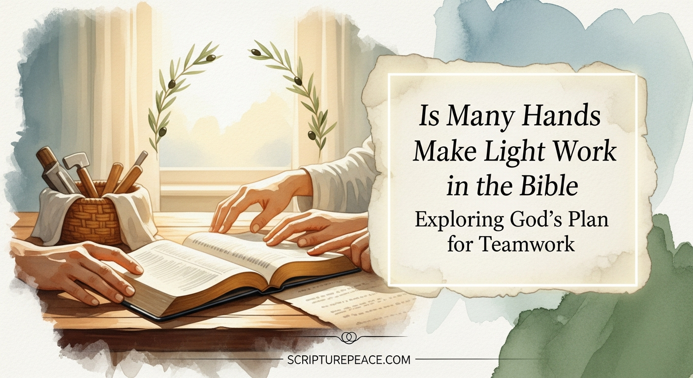 Is Many Hands Make Light Work in the Bible Exploring Gods Plan for Teamwork