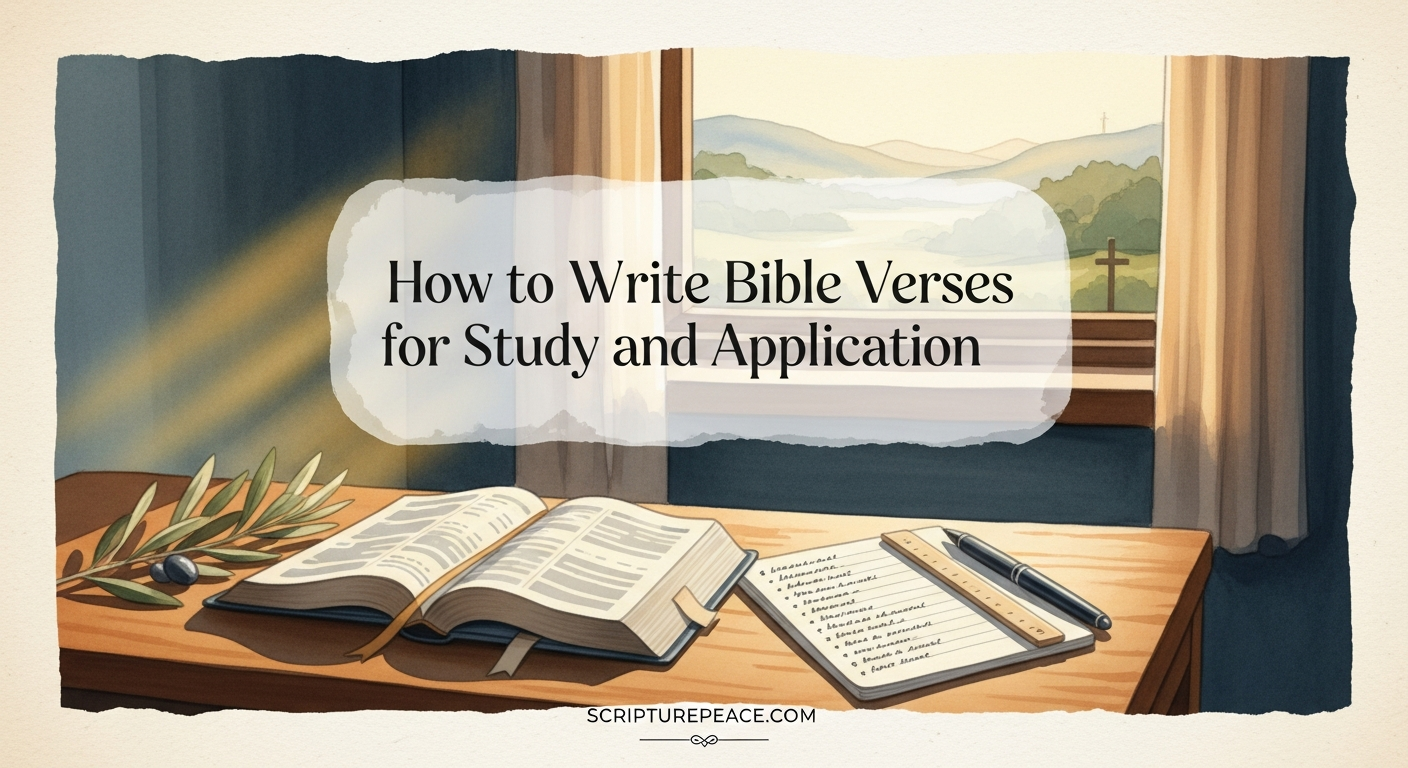 How to Write Bible Verses for Study and Application