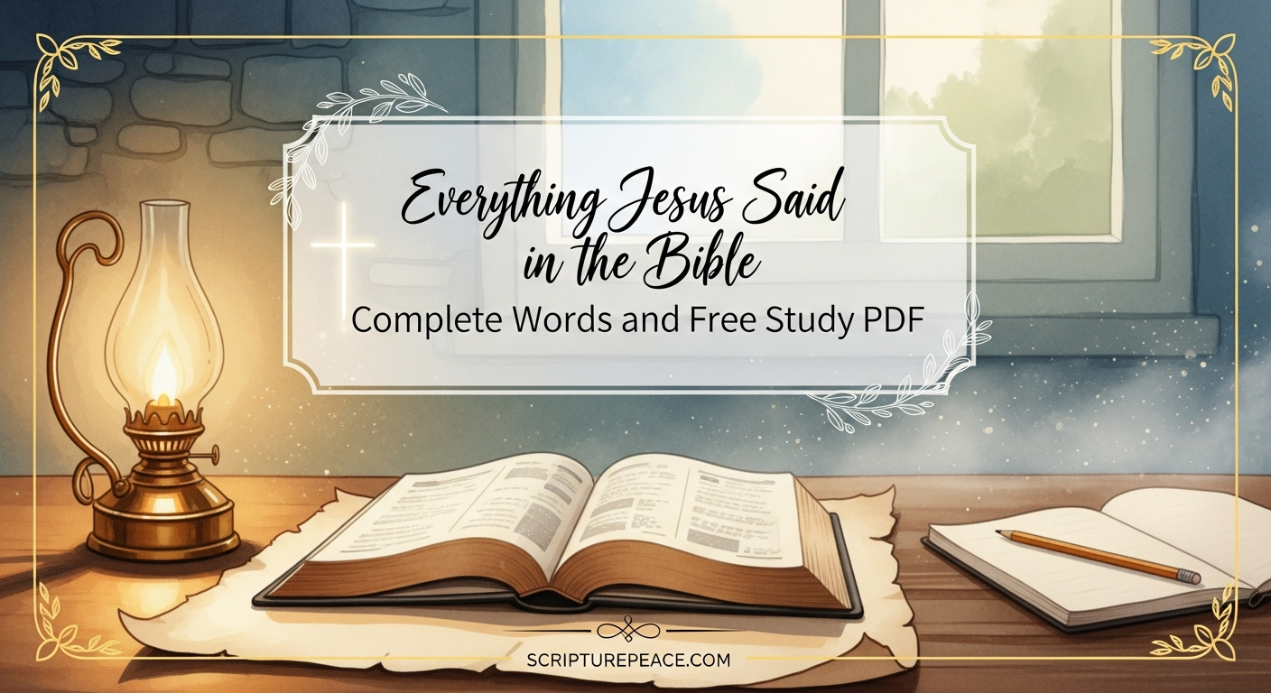 Everything Jesus Said in the Bible Complete Words and Free Study PDF