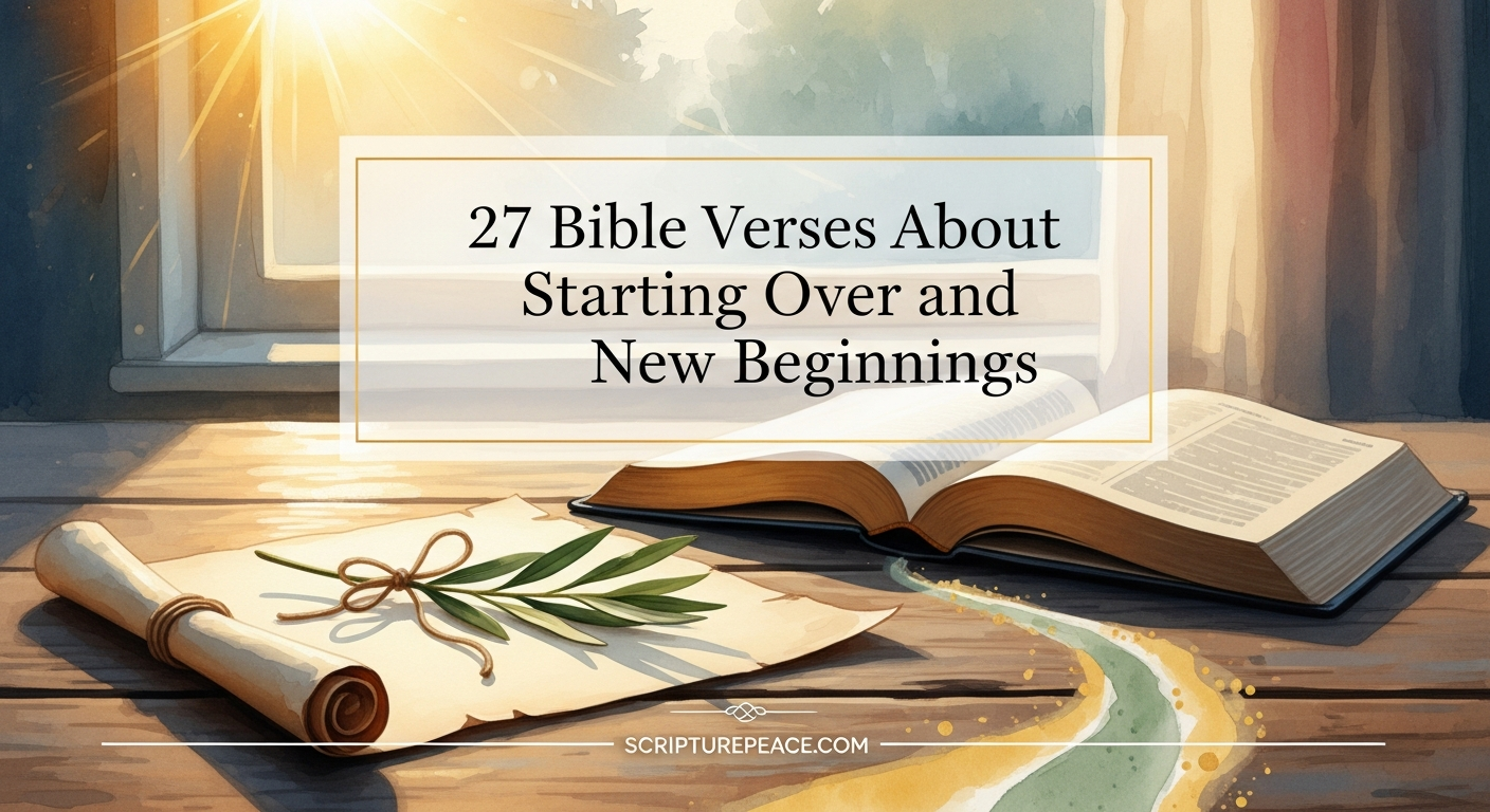 27 Bible Verses About Starting Over and New Beginnings