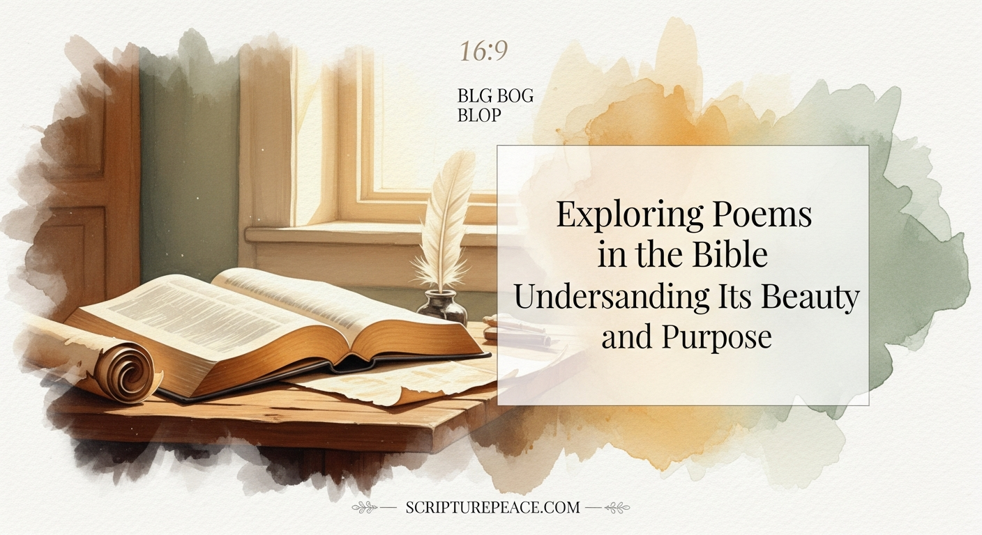 Exploring Poems in the Bible Understanding Its Beauty and Purpose