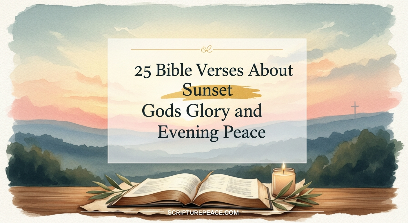 25 Bible Verses About Sunset Gods Glory and Evening Peace