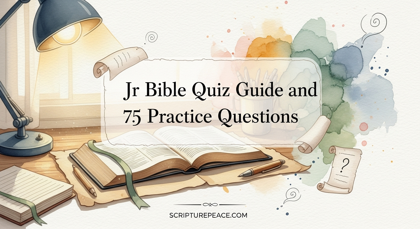 Jr Bible Quiz Guide and 75 Practice Questions