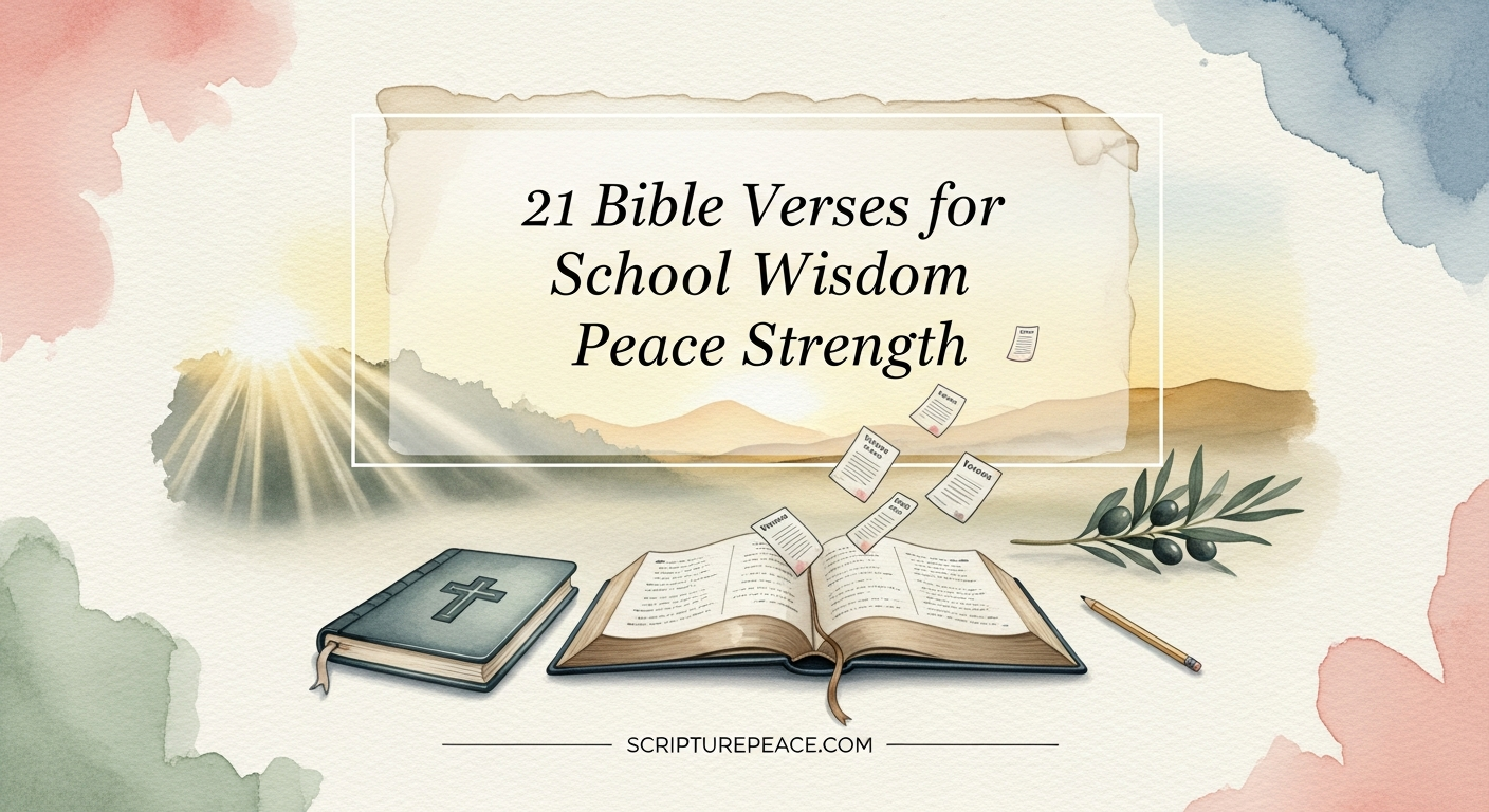 21 Bible Verses for School Wisdom Peace Strength