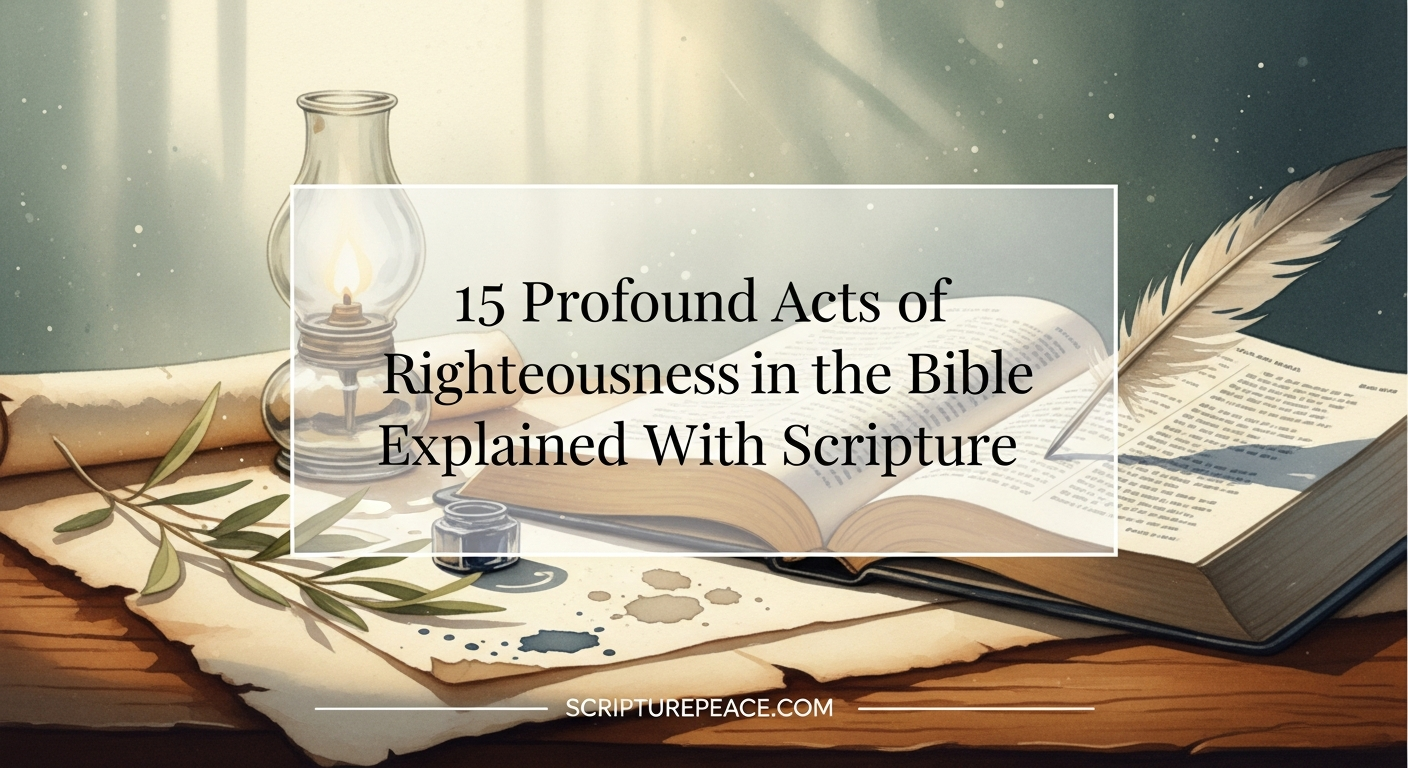15 Profound Acts of Righteousness in the Bible Explained With Scripture