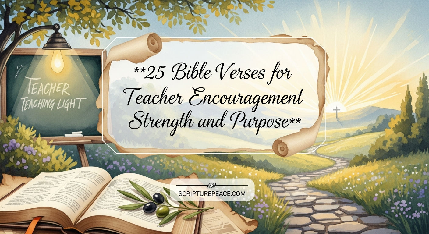 25 Bible Verses for Teacher Encouragement Strength and Purpose