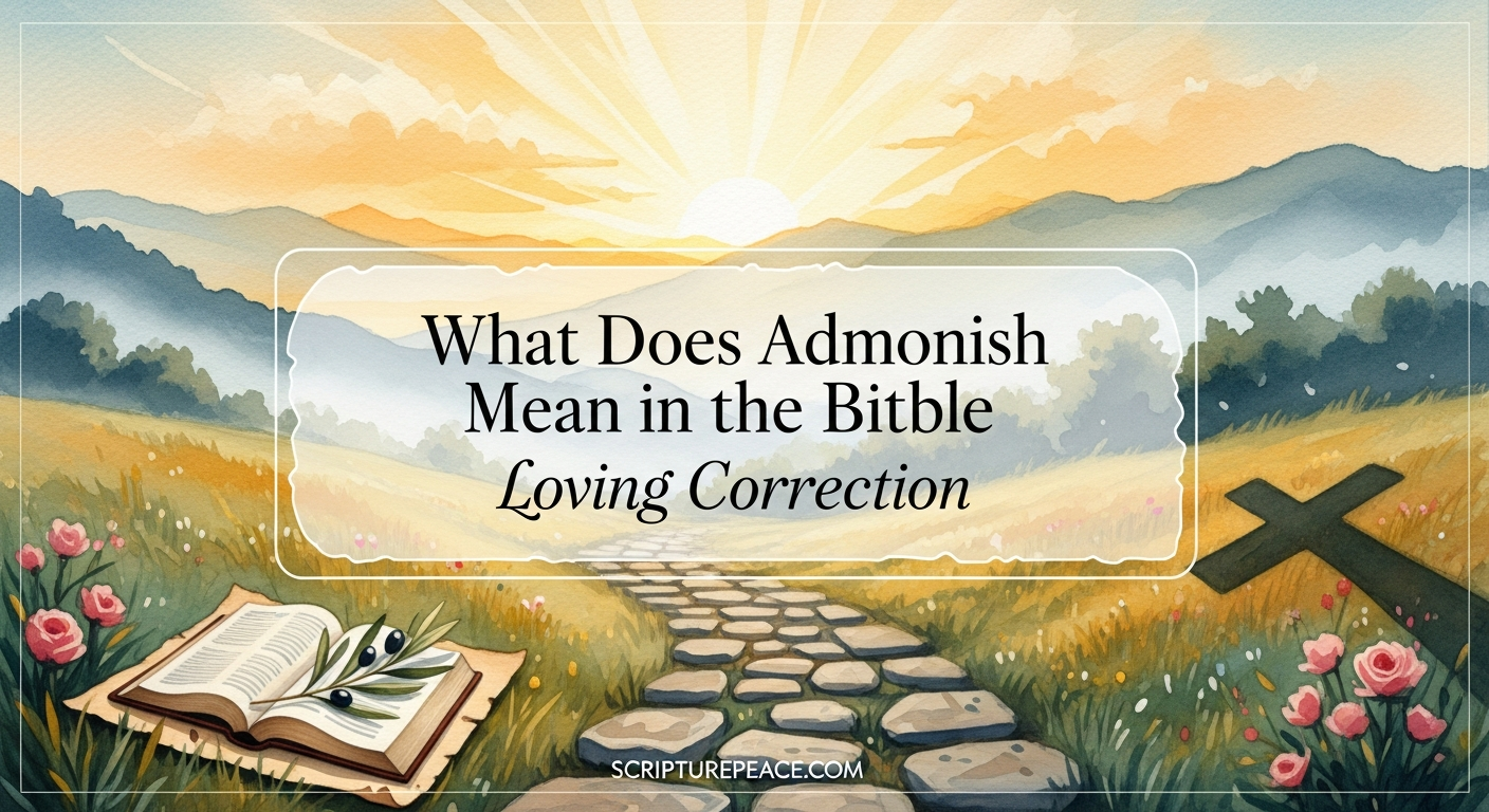 What Does Admonish Mean in the Bible Loving Correction